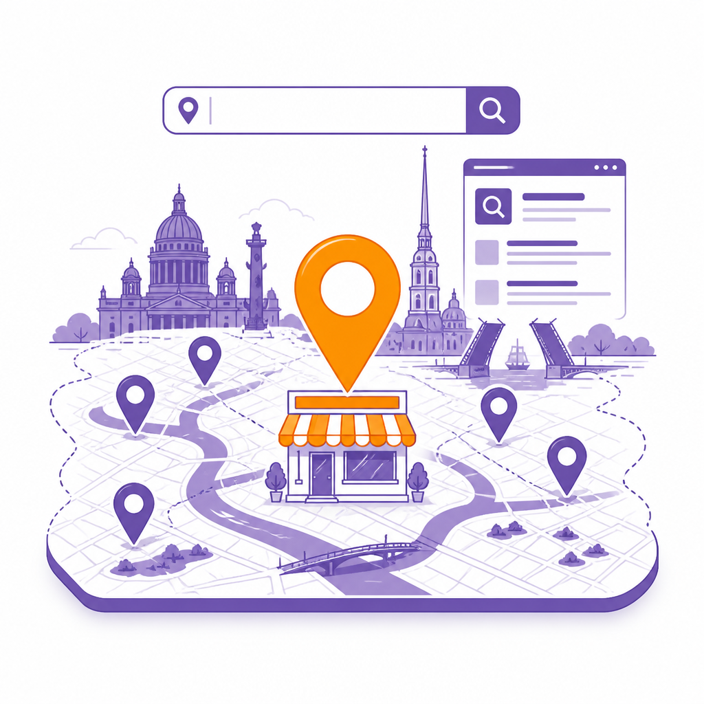 Иллюстрация к статье о региональном SEO в СПб