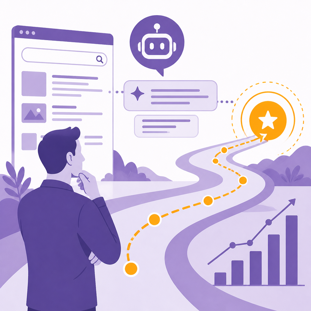 Иллюстрация к новости: Decision Distance: новая метрика SEO в эпоху ИИ-поиска