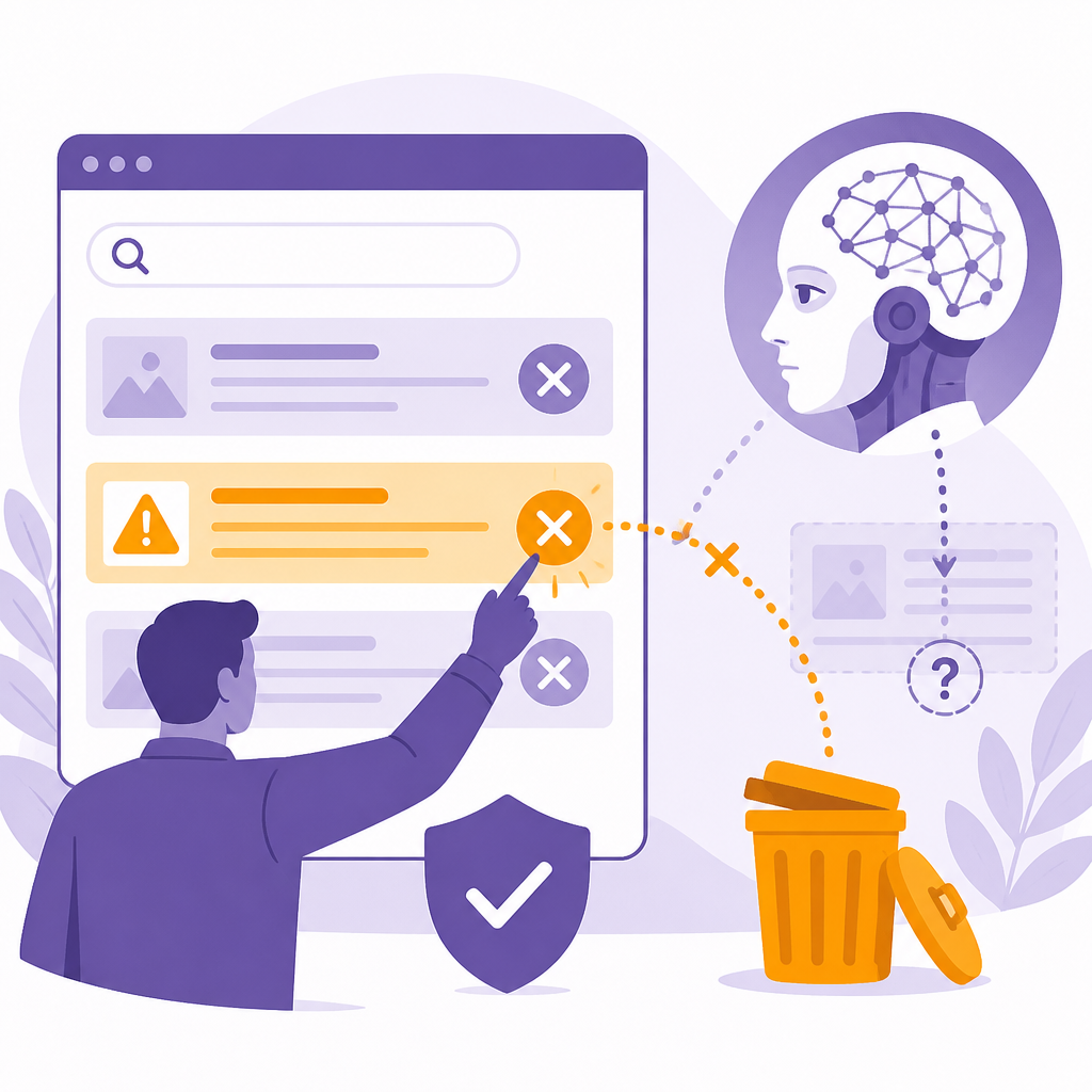 Иллюстрация к новости: Как удалить негативный контент из Google до того, как его процитирует ИИ