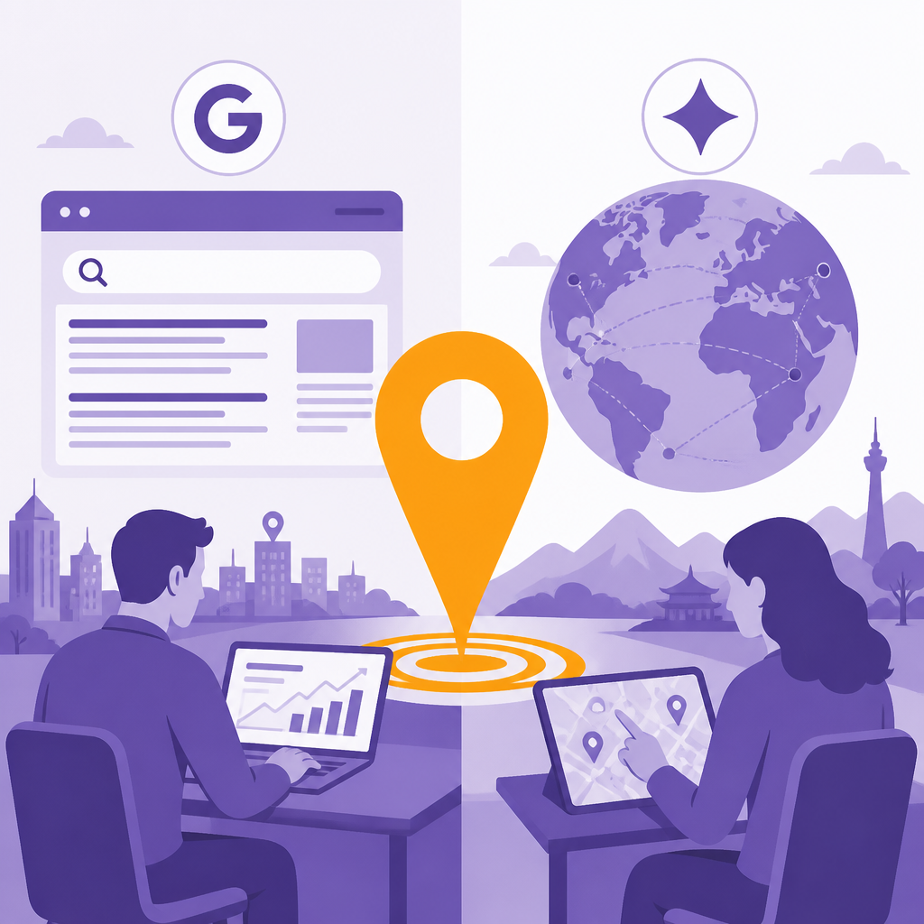 Иллюстрация к новости: SEO против GEO: Google объяснил, почему локация важна для любого сайта