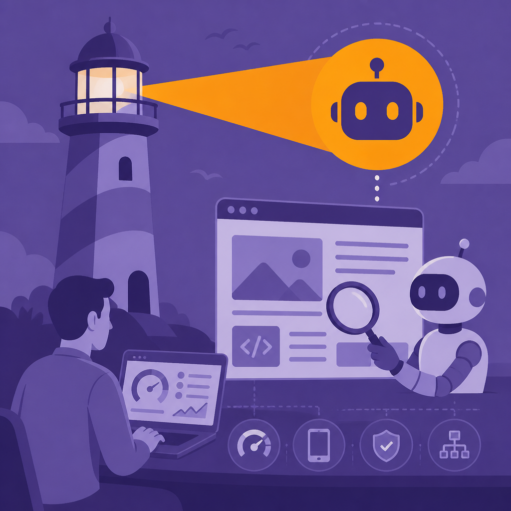 Иллюстрация к новости: Google Lighthouse 13.5 добавил проверку для AI-агентов: что изменилось для веб-мастеров