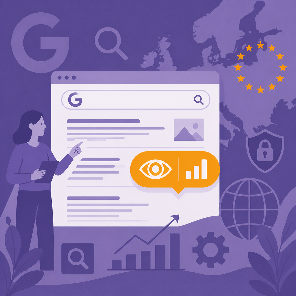Иллюстрация к новости: Google меняет поиск в Европе, возвращает счетчики просмотров и другие новости SEO-недели
