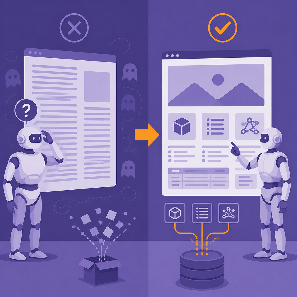 Иллюстрация к новости: Почему текстовые версии сайтов вредят AI и как правильно готовить сайт для машин